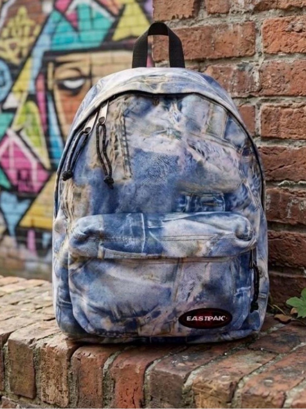 Eastpak Blue Denim Print Mini Backpack